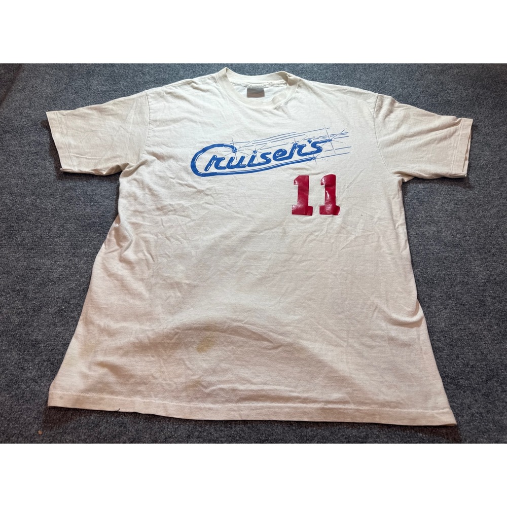 Vintage Hanes Beefy-T Cruisers 11 Graphic Shirt XL White Single Stitch USA